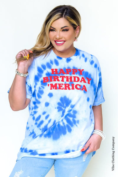 Happy Birthday 'Merica Graphic Tee graphic tees Bling A Gogo Small 