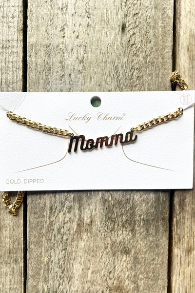 Momma Gold Necklace Jewelry 011 