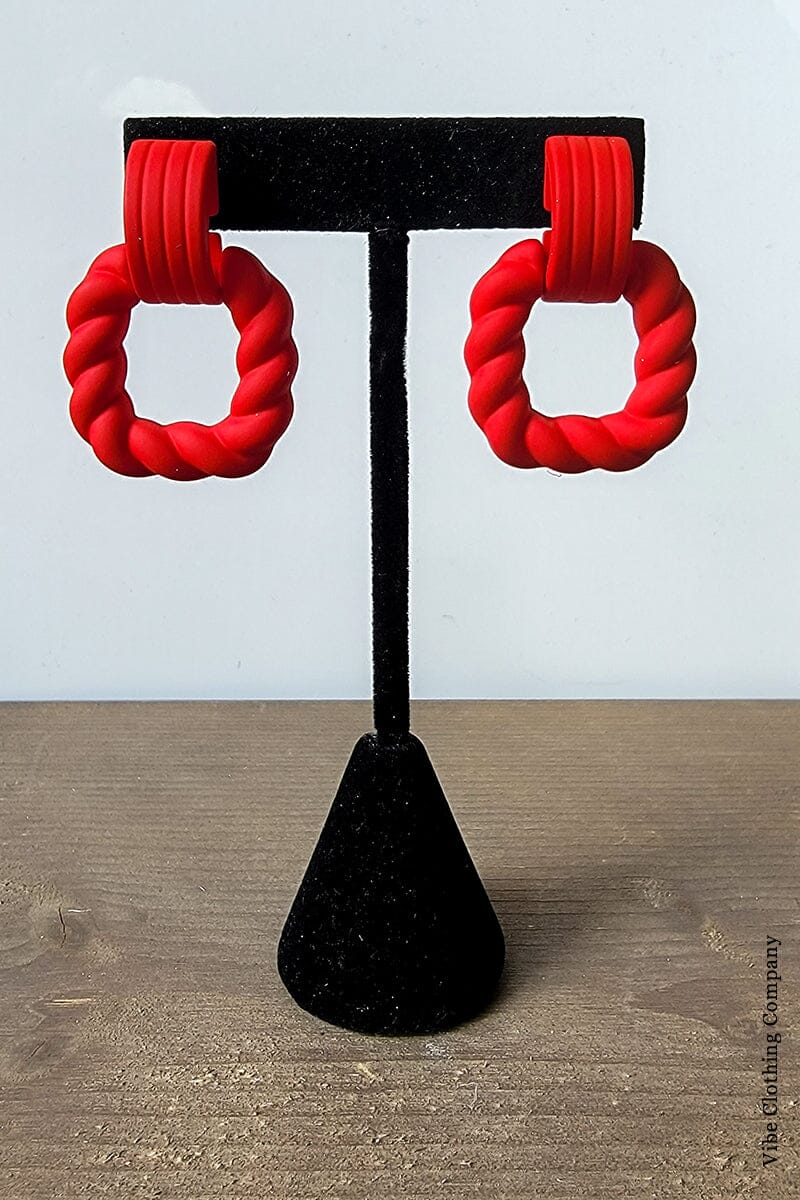Nautical Knot Earrings earrings Miso Red 