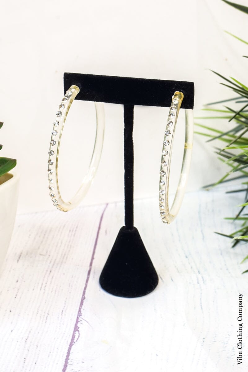Crystal Hoop Earrings Jewelry 023 Clear 