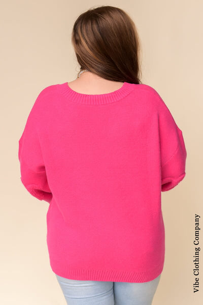 Preciously Pink Sweater Dress Lover 