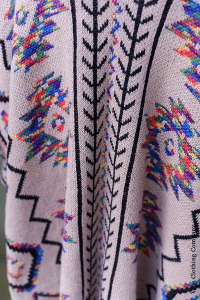 Aztec Kimono Sweater Cardigan Tops blumin 