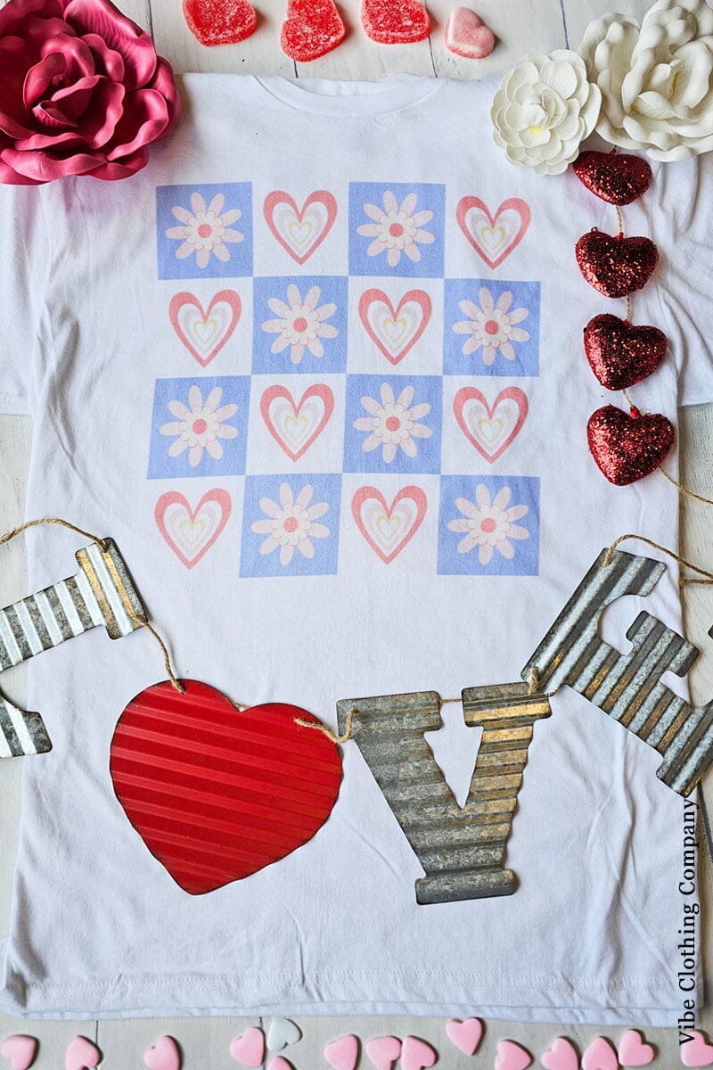 Patchwork Hearts & Flowers Graphic Tee graphic tees VCC 