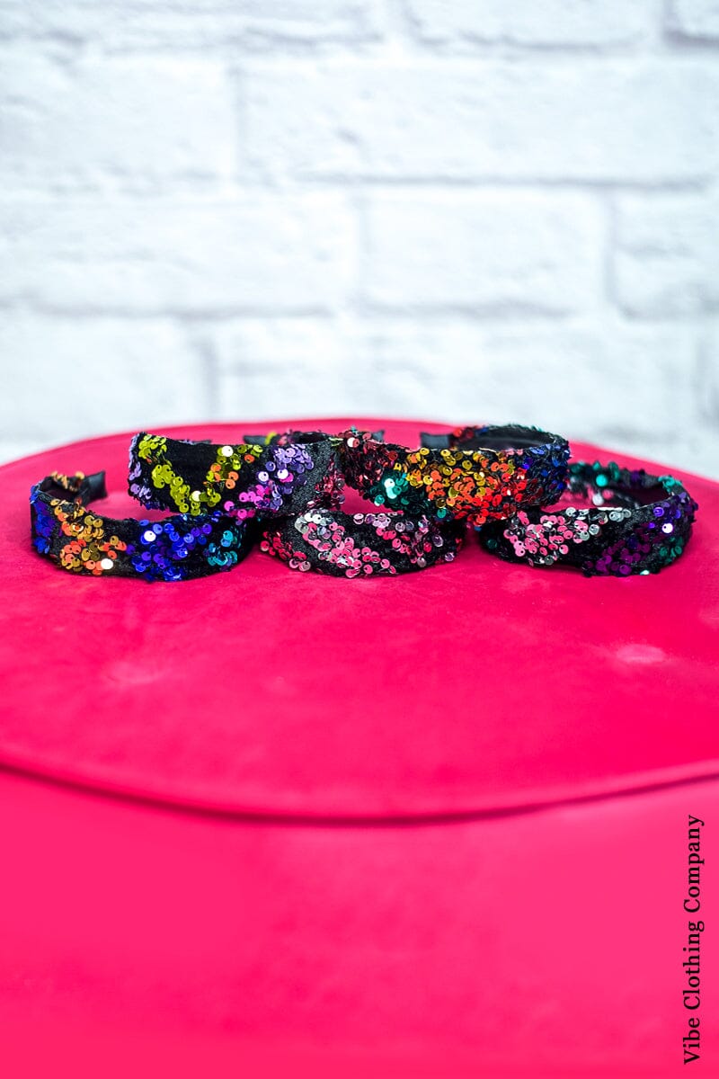 Vibrant Sequin Headbands accessories funteze 