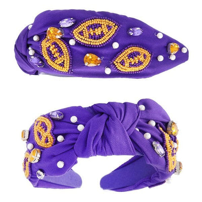 Football Headbands hair Sophia Purple 