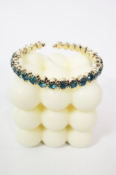 Bangle Rhinestone Bracelets Jewelry Funteze Aqua 
