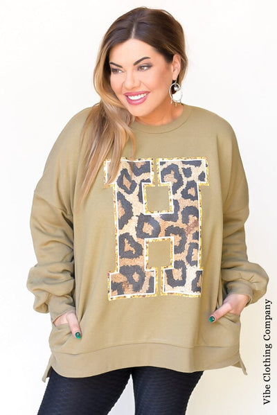 Olive Initials A-M: Graphic Sweatshirts graphic tees VCC 