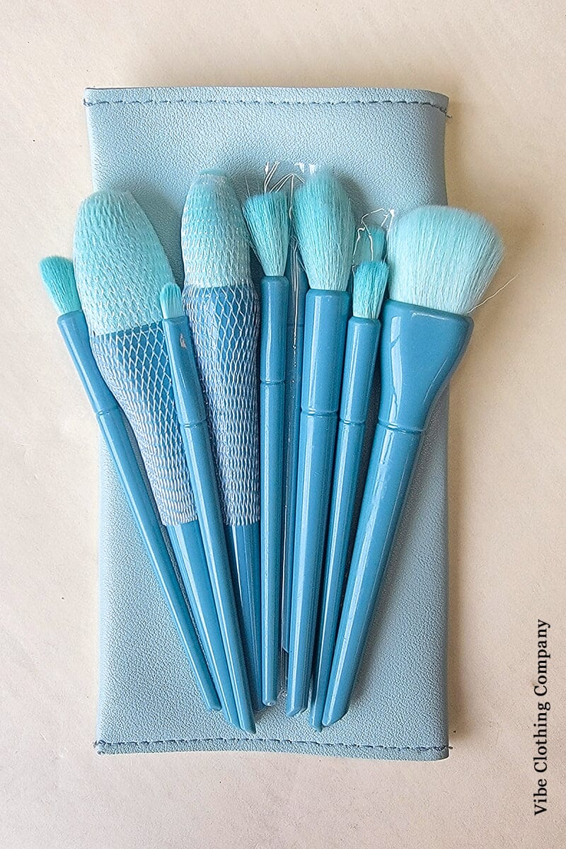 10 Piece Makeup Brush Set makeup Pineapple Beauty Blue 
