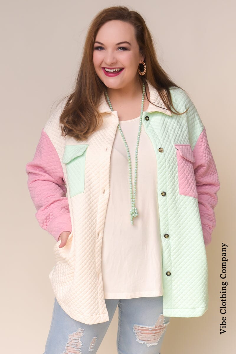 Pastel Quilted Shacket shacket Lover 