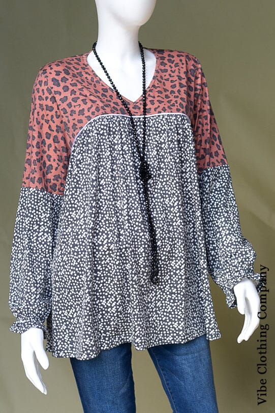 Spotted Leopard Top Tops ladys world 
