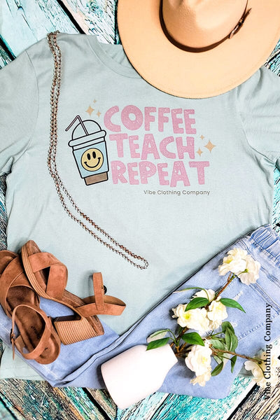 Coffee Teach Repeat Graphic Tee graphic tees VCC 