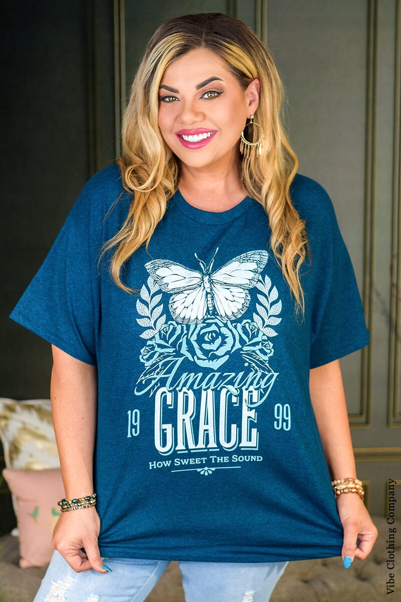 Amazing Grace Graphic Tee graphic tees Mark tee Small Midnight 
