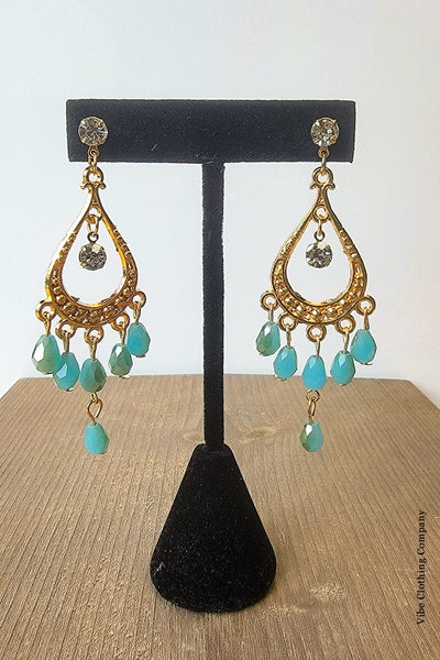 Chandelier Earrings Jewelry Funteze Turquoise 