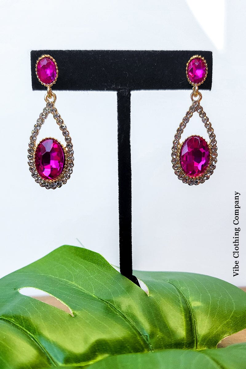 Sparkling Gems Earrings Jewelry funteze 