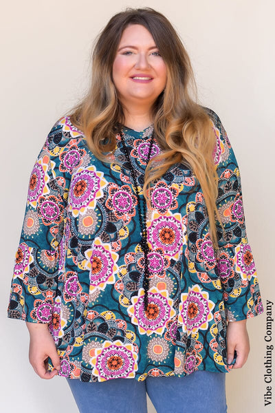 Decade of Color Tunic Top Tops curvy lovey 