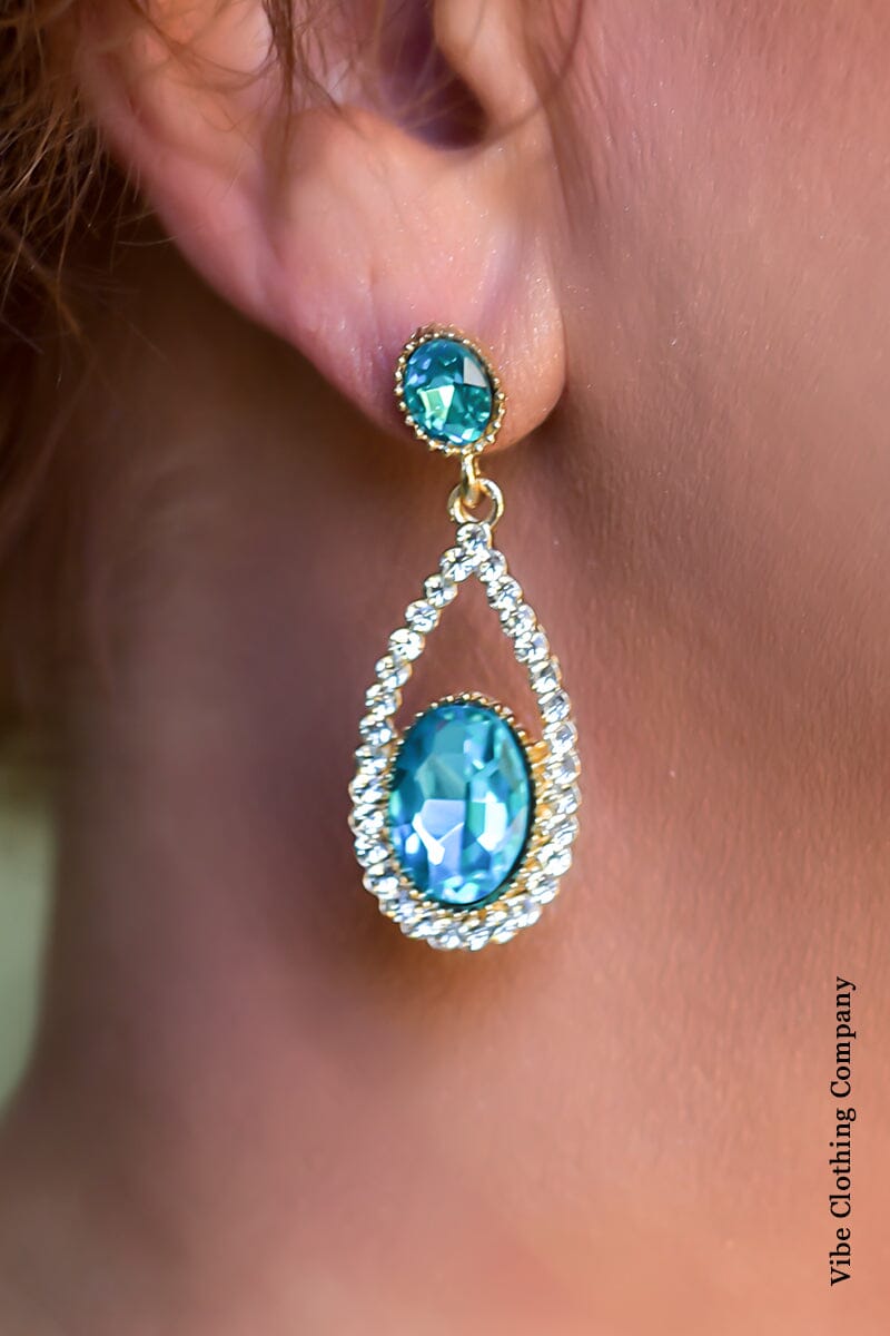 Sparkling Gems Earrings Jewelry funteze 