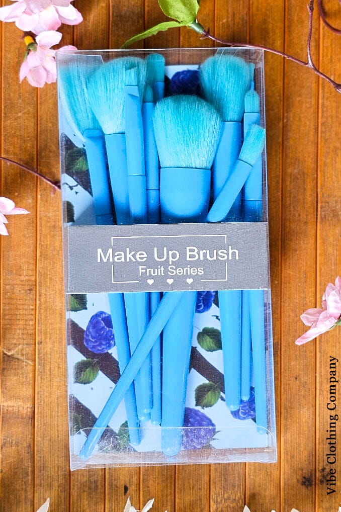 10 Piece Makeup Brush Sets makeup 023 Blueberry 