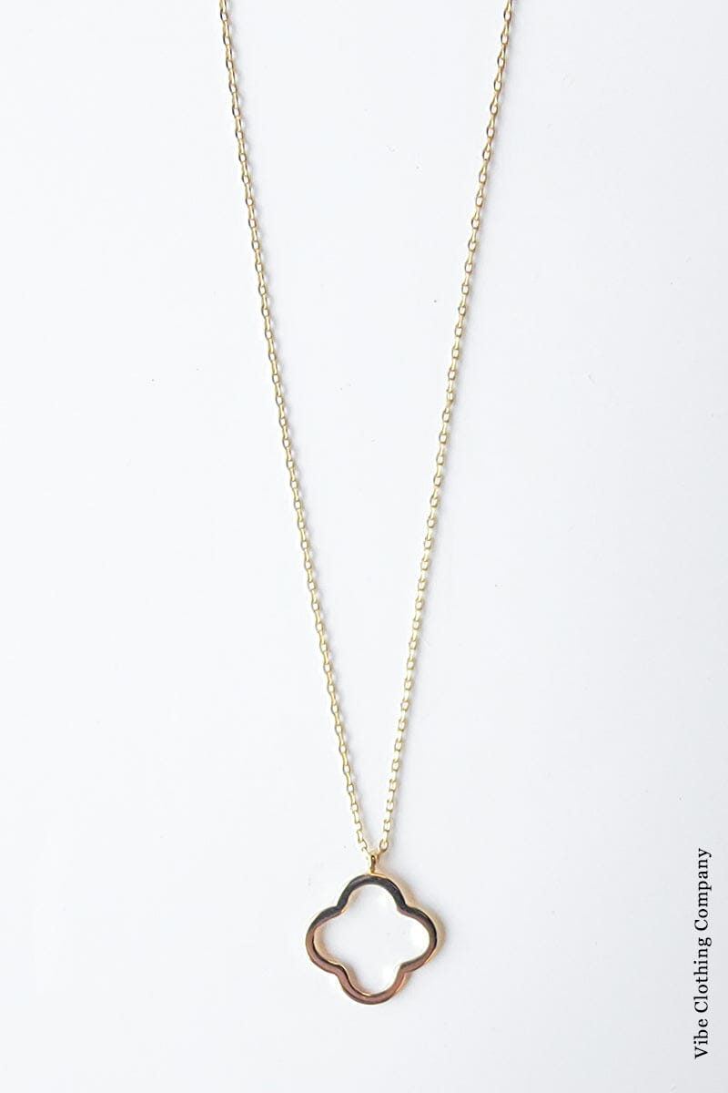 Dainty Quatrefoil Necklace Necklace U.S jewelry house Gold 