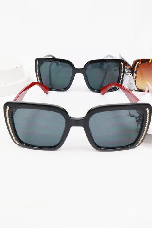 Ellure Rhinestone Sunglasses (2/6/24) accessories Cramilo Black 