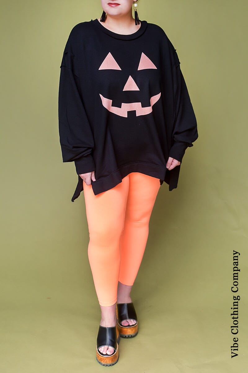 Pumpkin Face Sweatshirt graphic tees VCC 