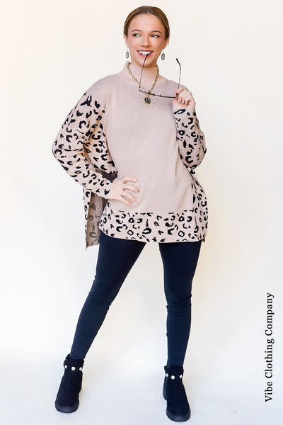 Purrfect Leopard Sweater Tops Lover 