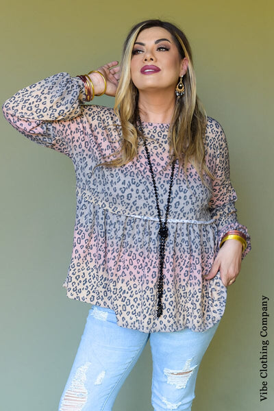 Sun Goes Down Leopard Top Tops Hopely 