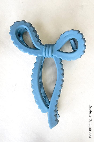 Put A Bow On Hair Claw accessories funteze Blue 