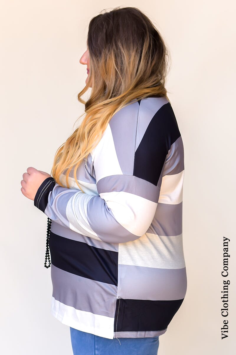 Shades of Grey Pullover Top Tops Lover 
