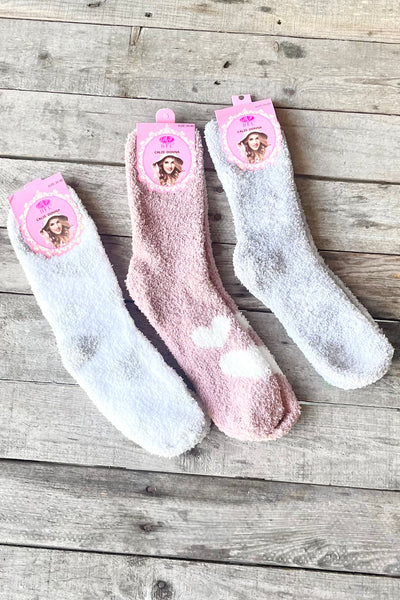 Set of 3 Mystery Fuzzy Socks - SF SALE gift Judson 