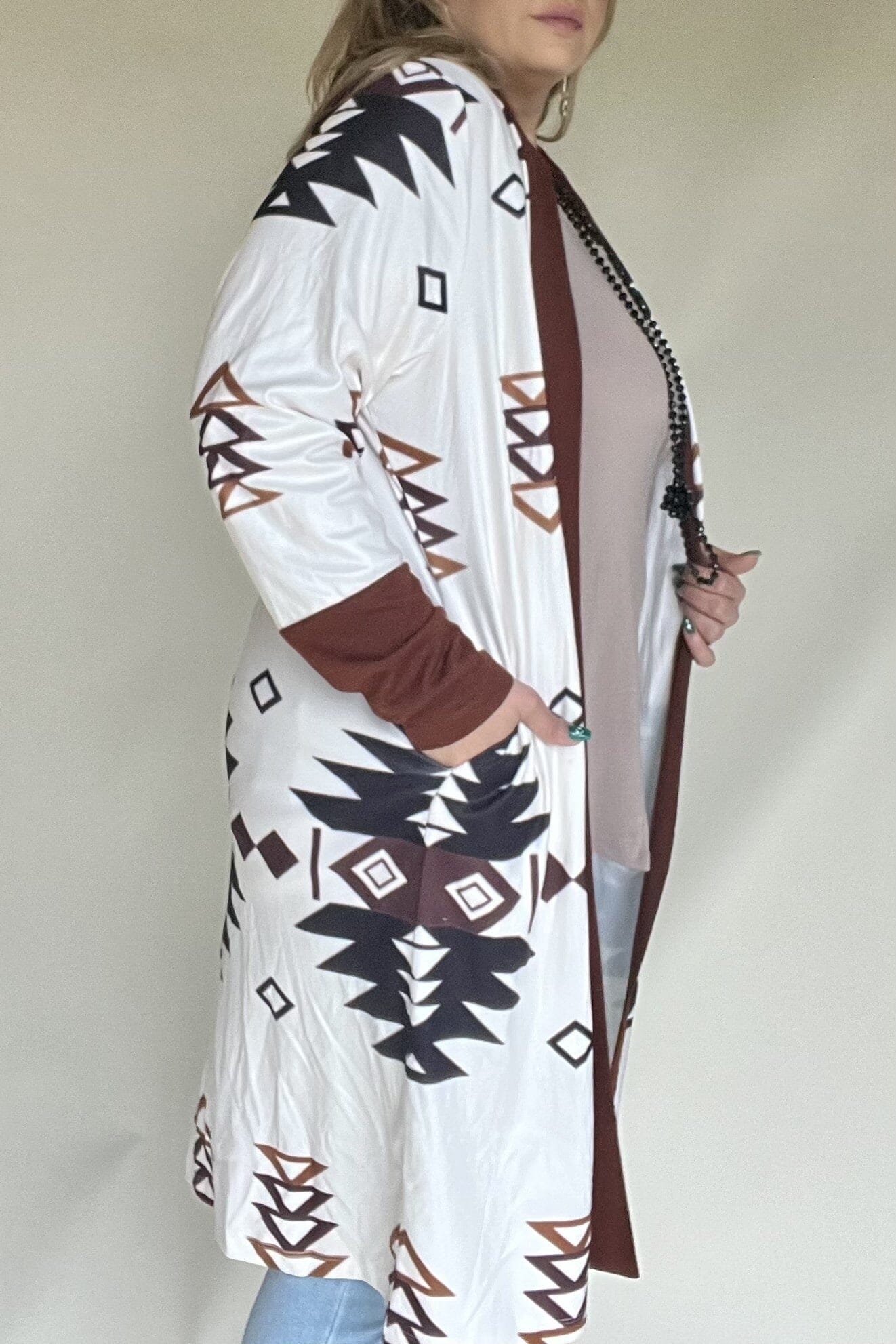 Ivory Aztec Cardigan cardigan adora 