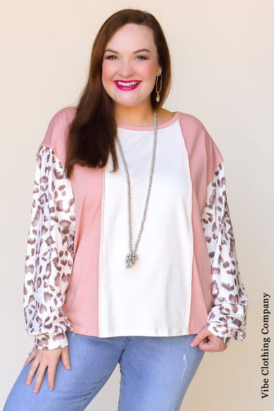 Blushing Leopard Top Tops lady's world 