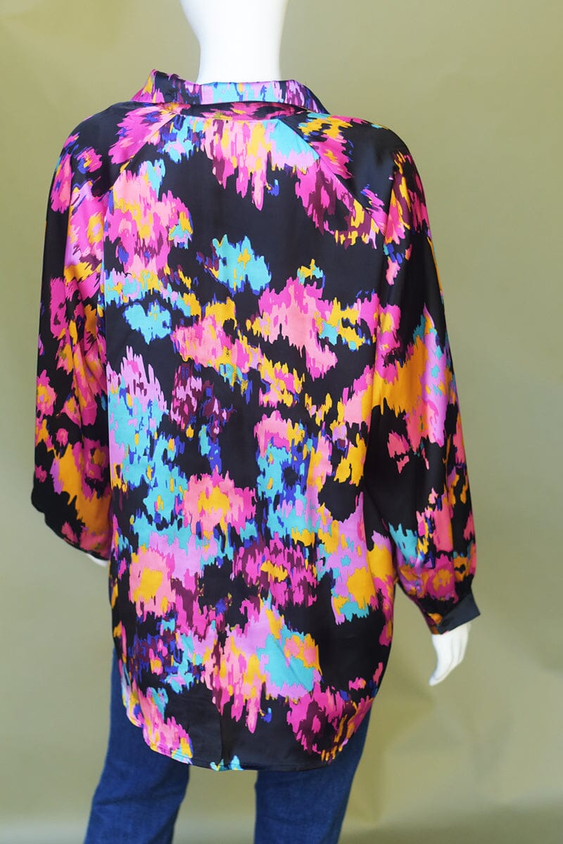 Bright Abstract Print Top Tops She 