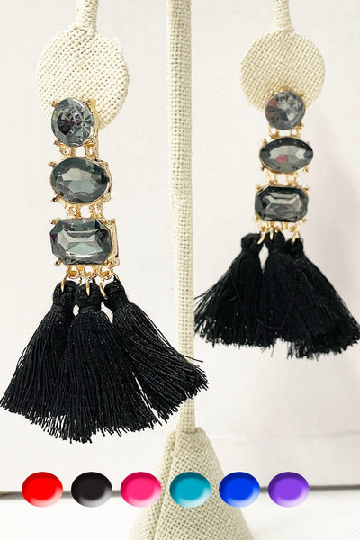 Brilliant Tassel Earrings Jewelry miso 