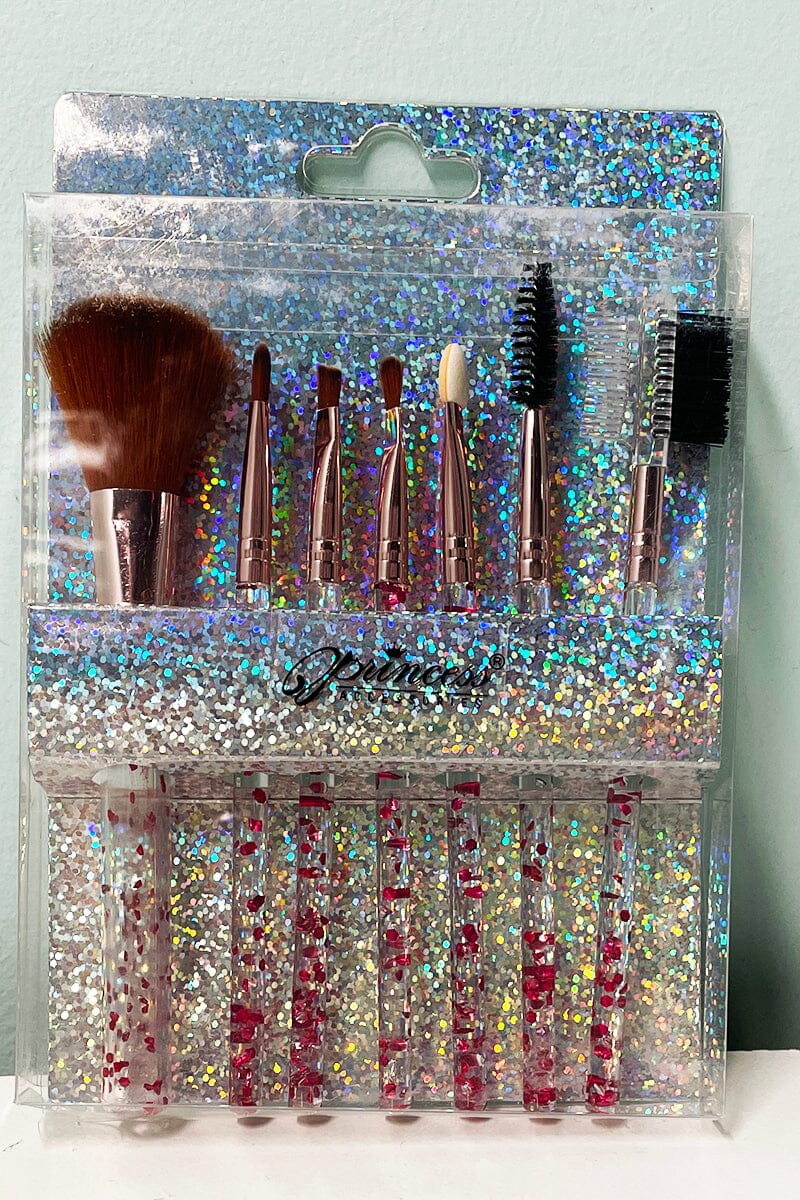7 Piece Makeup Brush Set makeup Love and Repeat Pink 