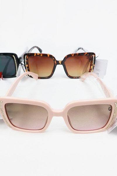 Ellure Rhinestone Sunglasses (2/6/24) accessories Cramilo Pink 
