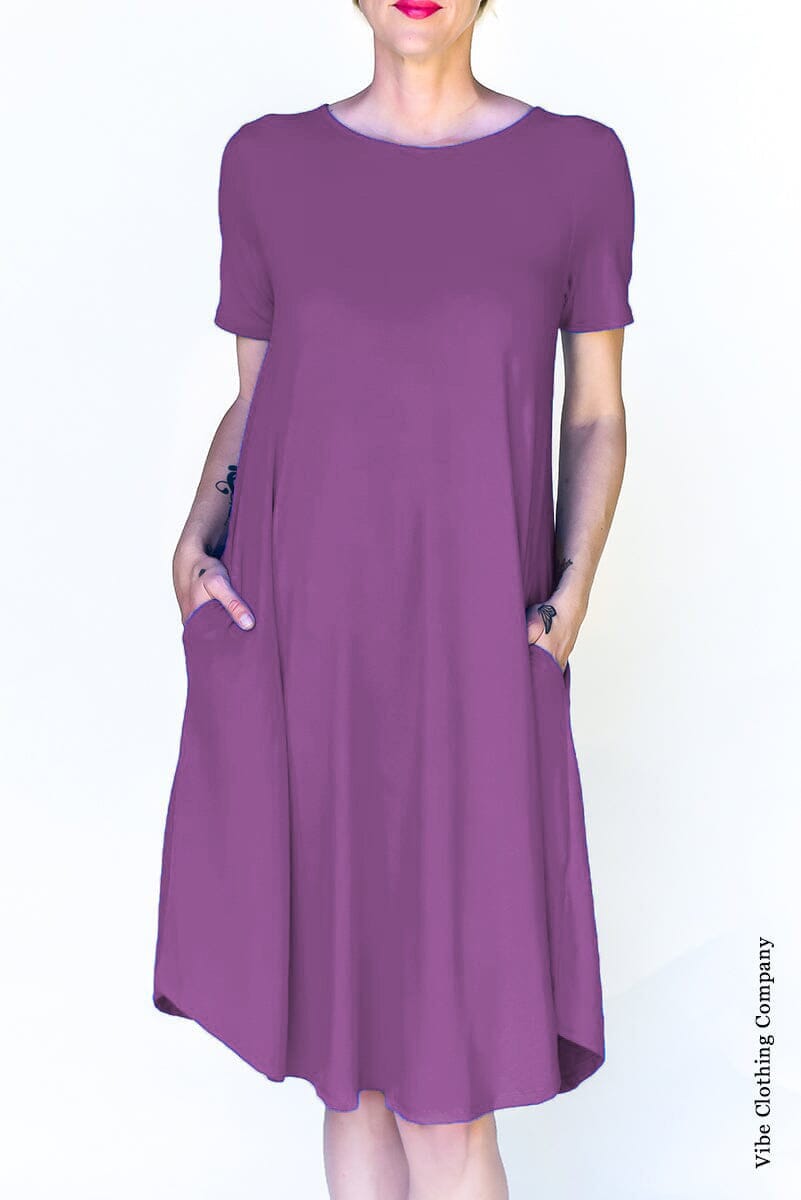 Chic Comfort Dresses Dress 001 1X Mulberry 