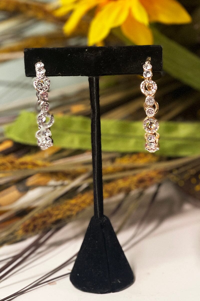 Crystal Hoop Earrings Jewelry Miso 