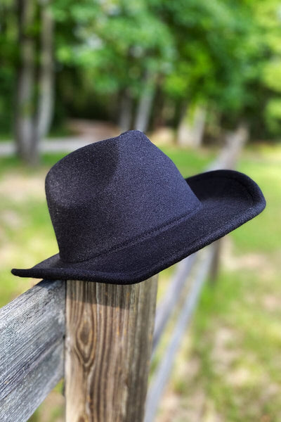 Cowboy Fedora Hats hat MYS Black 