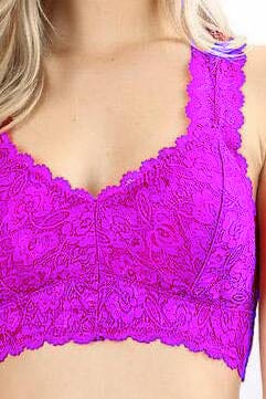 LACE BRALETTES - without pads accessories Vibe Clothing Company 1X Hot Pink 