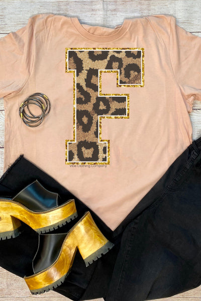 Initials A-M: Blush Graphic Tee, graphic tees VCC Small F 