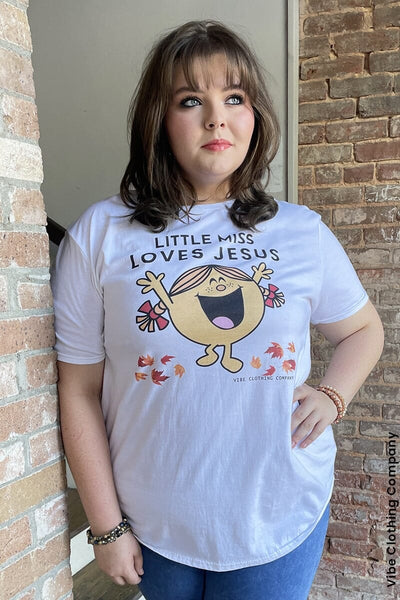 Little Miss Loves Jesus Graphic Tee graphic tees VCC 
