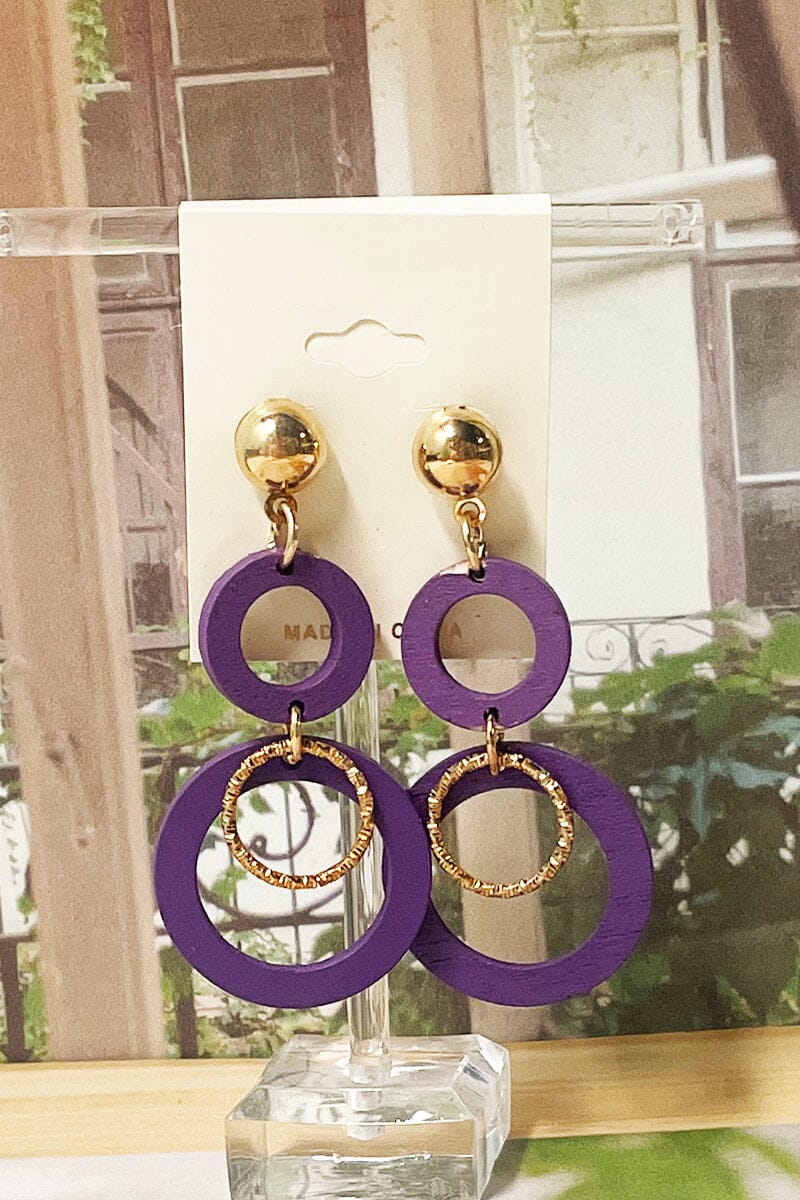 Obsessed Colorful Earings Jewelry miso Purple 
