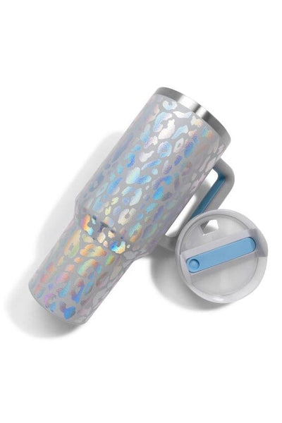 Holographic Leopard Tumblers Accessories Judson Blue 