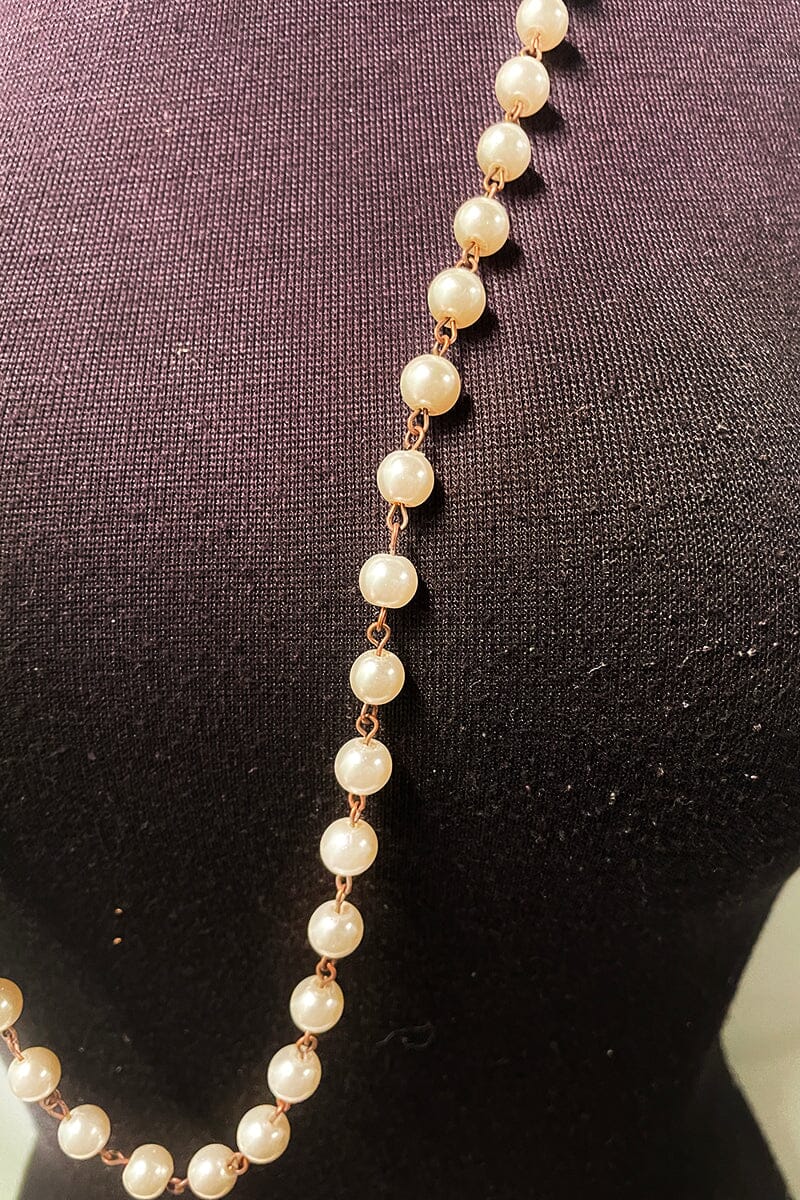 Faux Pearl Bead Necklace Necklace Simple Style 