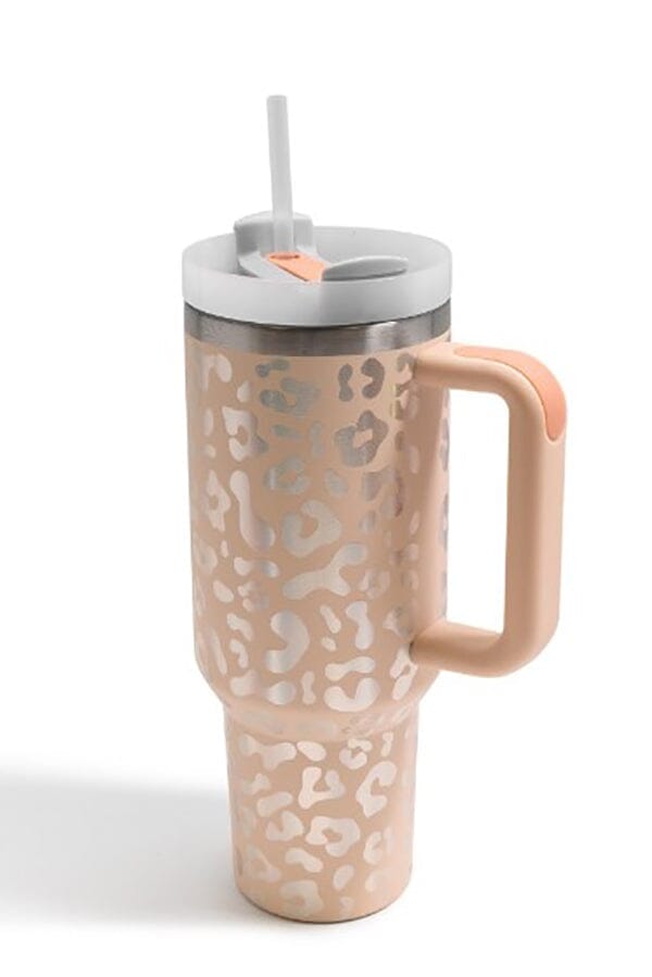 Holographic Leopard Tumblers Accessories Judson Rose Gold 