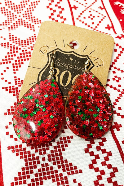 Pink Panache Christmas Earrings earrings Pink Panache Teardrop 