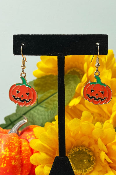 Not So Spooky Earrings Jewelry Moda Pumpkin 
