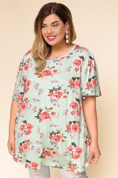 Roses and Sage Top - Final Sale Tops curvy lovey 