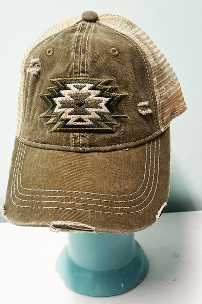 Southwestern Design Caps hat Miso Olive 