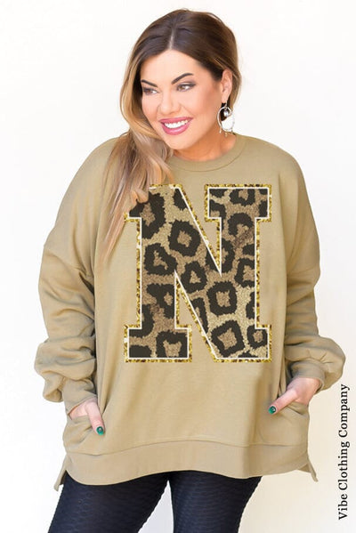 Olive Initials N-Z: Graphic Sweatshirts graphic tees VCC L/XL N 